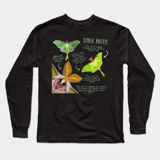 Animal Facts - Luna Moth Long Sleeve T-Shirt